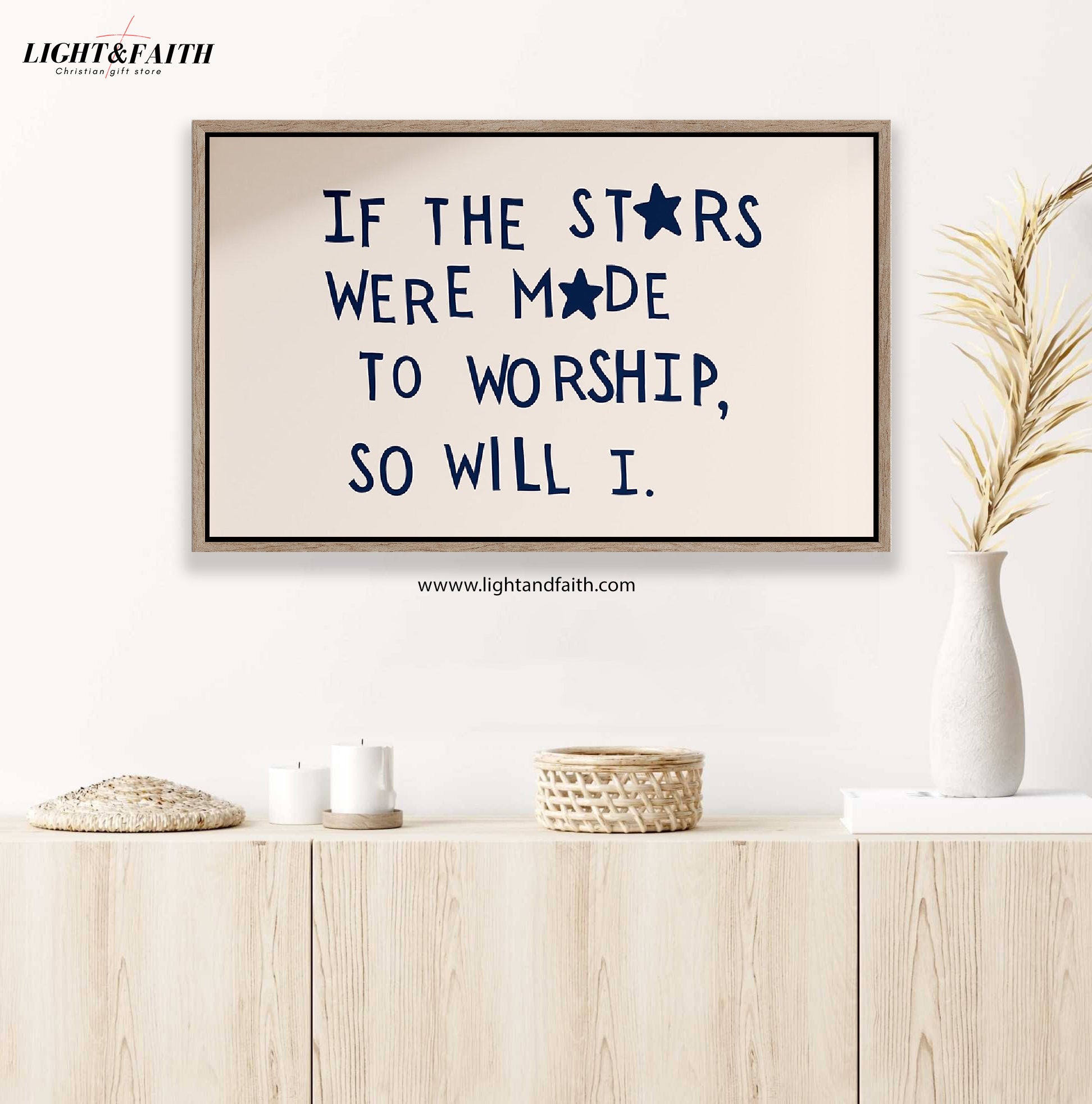 Minimalist Christian Wall Art, Psalm 148:36 Poster, Celestial Art, Navy Christian Poster, Bible Decor, Christian Poster